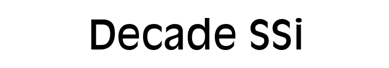 Decade SSi font preview