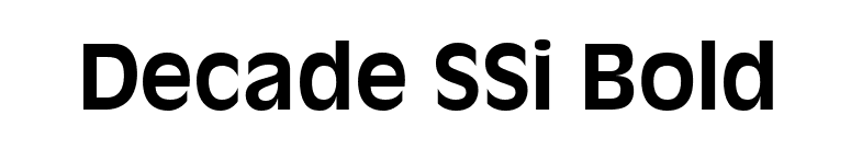 Decade SSi Bold font preview