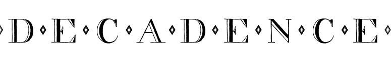 decadence font preview