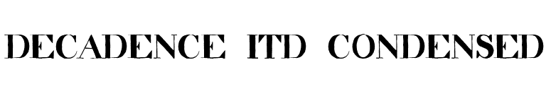 decadence itd condensed font preview