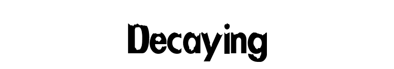Decaying font preview