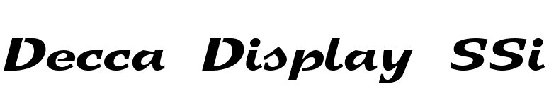 Decca Display SSi font preview