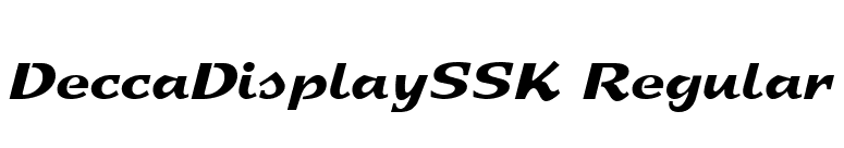 DeccaDisplaySSK Regular font preview