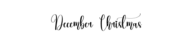 December Christmas font preview