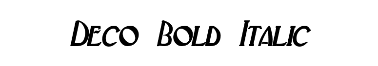 Deco Bold Italic font preview