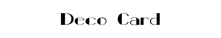 Deco Card font preview