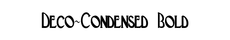 Deco-Condensed Bold font preview