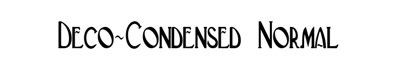 Deco-Condensed Normal font preview