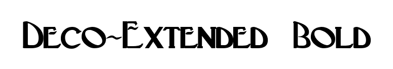Deco-Extended Bold font preview