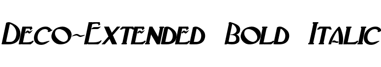 Deco-Extended Bold Italic font preview