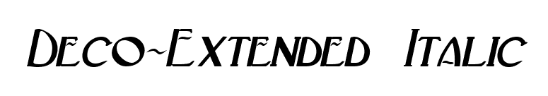 Deco-Extended Italic font preview