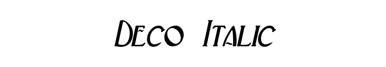 Deco Italic font preview
