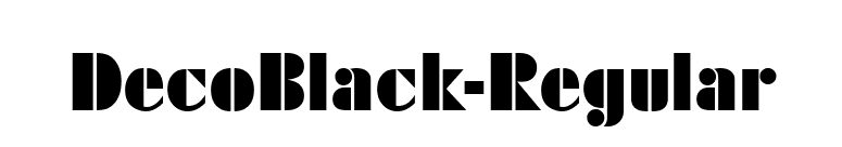 DecoBlack-Regular font preview