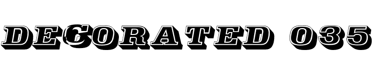 Decorated 035 font preview
