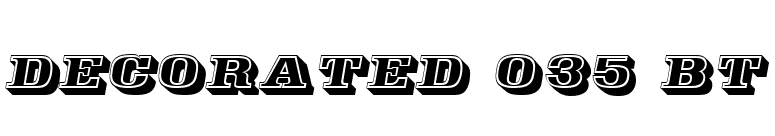 Decorated 035 BT font preview