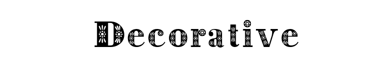 Decorative font preview