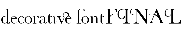 decorative fontFINAL font preview