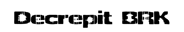 Decrepit BRK font preview