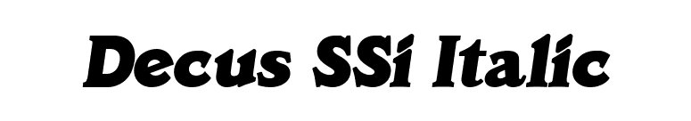 Decus SSi Italic font preview