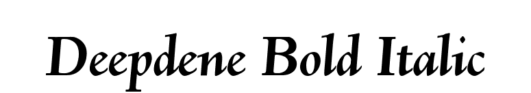 Deepdene Bold Italic font preview