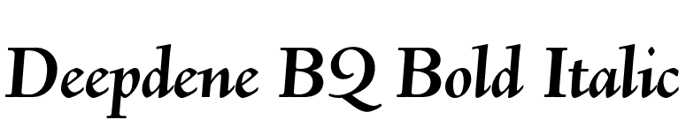 Deepdene BQ Bold Italic font preview