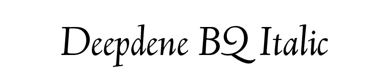 Deepdene BQ Italic font preview