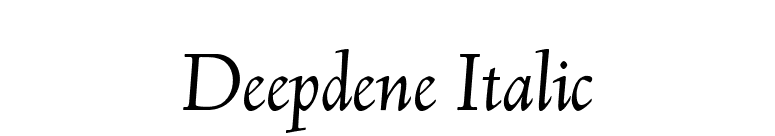 Deepdene Italic font preview