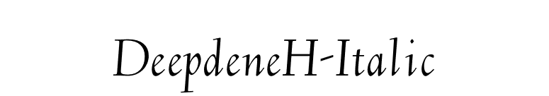 DeepdeneH-Italic font preview