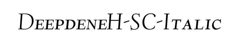 DeepdeneH-SC-Italic font preview