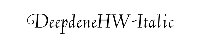 DeepdeneHW-Italic font preview