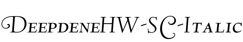 DeepdeneHW-SC-Italic font preview