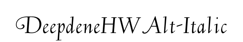 DeepdeneHWAlt-Italic font preview