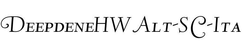 DeepdeneHWAlt-SC-Ita font preview