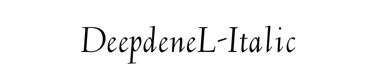 DeepdeneL-Italic font preview