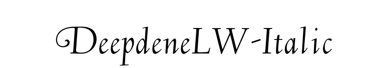 DeepdeneLW-Italic font preview