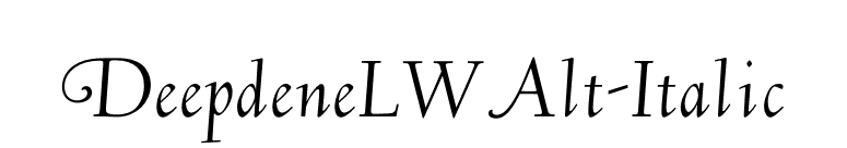 DeepdeneLWAlt-Italic font preview