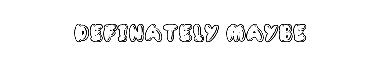 Definately Maybe font preview