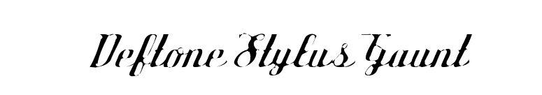 Deftone Stylus Gaunt font preview