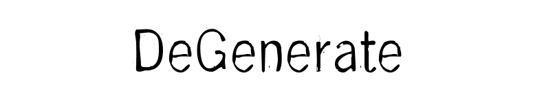 DeGenerate font preview