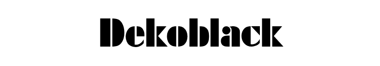 Dekoblack font preview