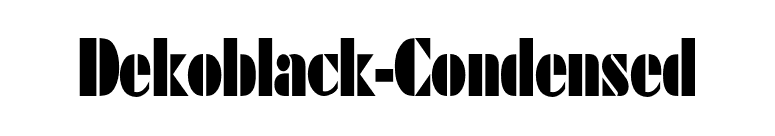Dekoblack-Condensed font preview