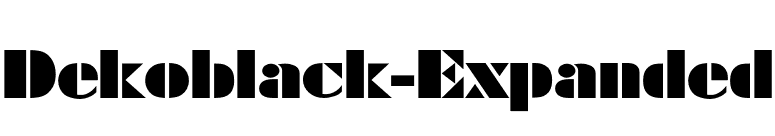 Dekoblack-Expanded font preview