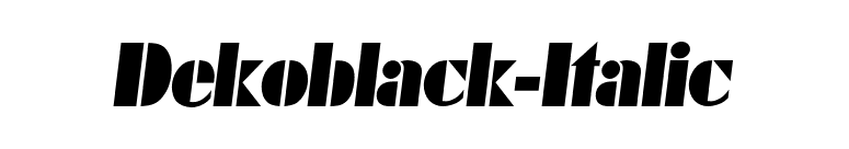 Dekoblack-Italic font preview
