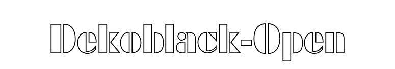Dekoblack-Open font preview