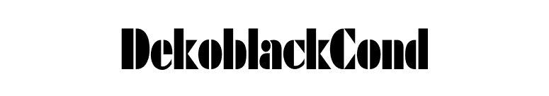 DekoblackCond font preview