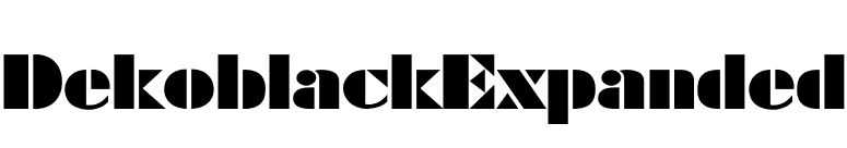 DekoblackExpanded font preview