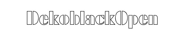 DekoblackOpen font preview