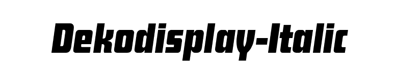Dekodisplay-Italic font preview
