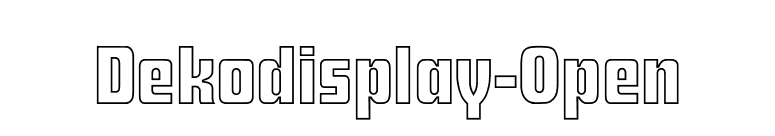 Dekodisplay-Open font preview