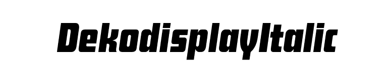 DekodisplayItalic font preview